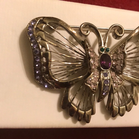 Rhinestone Butterfly Pin - Picture 4 of 4